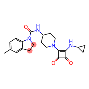 N-(1-[2-(CYCLOPROPYLAMINO)-3,4-DIOXOCYCLOBUT-1-EN-1-YL]PIPERIDIN-4-YL)-5-METHYLINDOLINE-1-CARBOXAMIDE