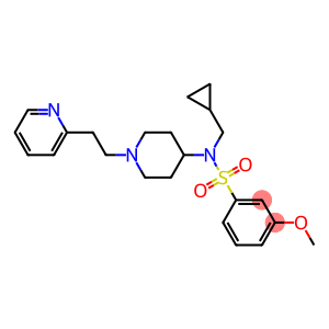 N-(CYCLOPROPYLMETHYL)-3-METHOXY-N-[1-(2-PYRIDIN-2-YLETHYL)PIPERIDIN-4-YL]BENZENESULFONAMIDE