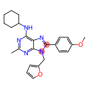 N-CYCLOHEXYL-9-((FURAN-2-YL)METHYL)-8-(4-METHOXYPHENYL)-2-METHYL-9H-PURIN-6-AMINE