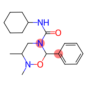 N-CYCLOHEXYL-2,3-DIMETHYL-6-PHENYL-1,2,5-OXADIAZINANE-5-CARBOXAMIDE