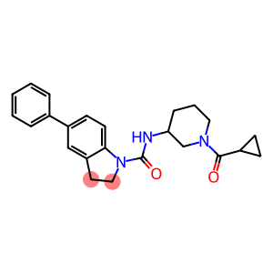 N-[1-(CYCLOPROPYLCARBONYL)PIPERIDIN-3-YL]-5-PHENYLINDOLINE-1-CARBOXAMIDE