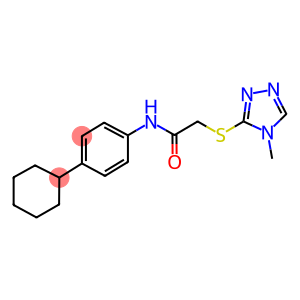 N-(4-CYCLOHEXYLPHENYL)-2-[(4-METHYL-4H-1,2,4-TRIAZOL-3-YL)SULFANYL]ACETAMIDE