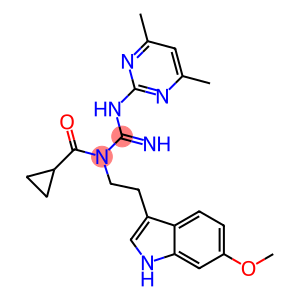 N'-(CYCLOPROPYLCARBONYL)-N-(4,6-DIMETHYL-2-PYRIMIDINYL)-N'-[2-(6-METHOXY-1H-INDOL-3-YL)ETHYL]GUANIDINE