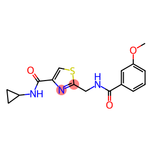 N-CYCLOPROPYL-2-([(3-METHOXYBENZOYL)AMINO]METHYL)-1,3-THIAZOLE-4-CARBOXAMIDE