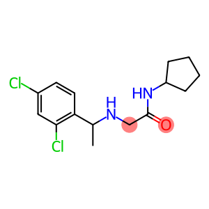 N-cyclopentyl-2-{[1-(2,4-dichlorophenyl)ethyl]amino}acetamide