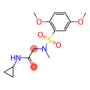 N-cyclopropyl-2-[[(2,5-dimethoxyphenyl)sulfonyl](methyl)amino]acetamide