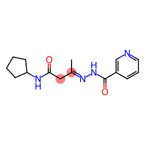 N-cyclopentyl-3-[(3-pyridinylcarbonyl)hydrazono]butanamide