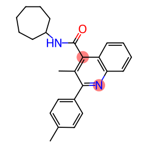 N-cycloheptyl-3-methyl-2-(4-methylphenyl)-4-quinolinecarboxamide