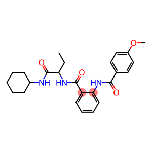 N-{1-[(cyclohexylamino)carbonyl]propyl}-2-[(4-methoxybenzoyl)amino]benzamide