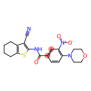 N-(3-cyano-4,5,6,7-tetrahydro-1-benzothien-2-yl)-3-nitro-4-(4-morpholinyl)benzamide