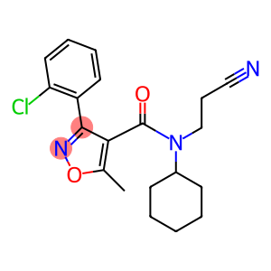 N4-(2-cyanoethyl)-N4-cyclohexyl-3-(2-chlorophenyl)-5-methyl-4-isoxazolecarboxamide