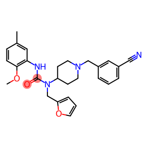 N-[1-(3-CYANOBENZYL)PIPERIDIN-4-YL]-N-(2-FURYLMETHYL)-N'-(2-METHOXY-5-METHYLPHENYL)UREA