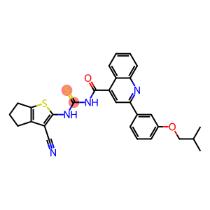 N-(3-cyano-5,6-dihydro-4H-cyclopenta[b]thien-2-yl)-N'-{[2-(3-isobutoxyphenyl)-4-quinolinyl]carbonyl}thiourea