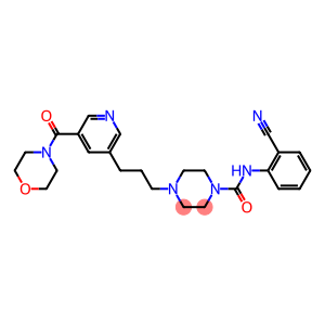 N-(2-CYANOPHENYL)-4-(3-[5-(MORPHOLIN-4-YLCARBONYL)PYRIDIN-3-YL]PROPYL)PIPERAZINE-1-CARBOXAMIDE