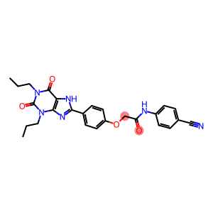 N-(4-cyanophenyl)-2-(4-(2,3,6,7-tetrahydro-2,6-dioxo-1,3-dipropyl-1H-purin-8-yl)-phenoxy)acetamide