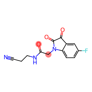 N-(2-cyanoethyl)-2-(5-fluoro-2,3-dioxo-2,3-dihydro-1H-indol-1-yl)acetamide