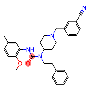 N-[1-(3-CYANOBENZYL)PIPERIDIN-4-YL]-N'-(2-METHOXY-5-METHYLPHENYL)-N-(2-PHENYLETHYL)UREA