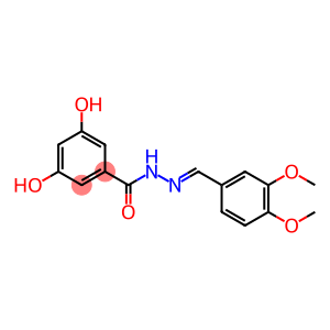 N'-[(E)-(3,4-dimethoxyphenyl)methylidene]-3,5-dihydroxybenzohydrazide