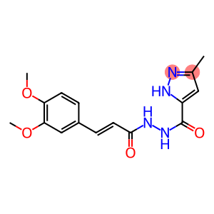 N'-[(E)-3-(3,4-dimethoxyphenyl)-2-propenoyl]-3-methyl-1H-pyrazole-5-carbohydrazide