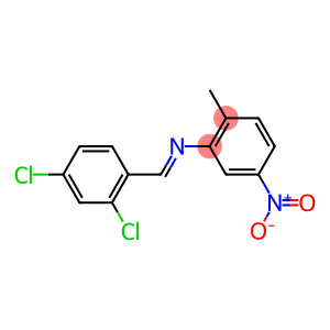 N-[(E)-(2,4-dichlorophenyl)methylidene]-N-(2-methyl-5-nitrophenyl)amine