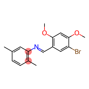 N-[(E)-(5-bromo-2,4-dimethoxyphenyl)methylidene]-N-(2,5-dimethylphenyl)amine