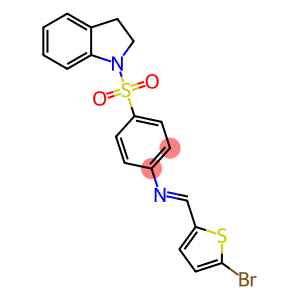N-[(E)-(5-bromo-2-thienyl)methylidene]-4-(2,3-dihydro-1H-indol-1-ylsulfonyl)aniline