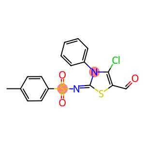 N-[(2E)-4-CHLORO-5-FORMYL-3-PHENYL-1,3-THIAZOL-2(3H)-YLIDENE]-4-METHYLBENZENESULFONAMIDE