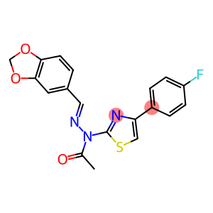 N'-[(1E)-1,3-BENZODIOXOL-5-YLMETHYLENE]-N-[4-(4-FLUOROPHENYL)-1,3-THIAZOL-2-YL]ACETOHYDRAZIDE