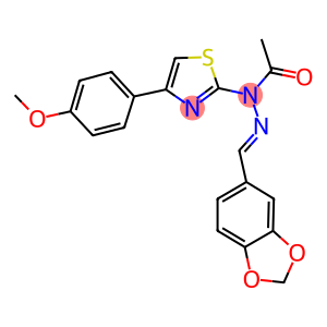 N'-[(1E)-1,3-BENZODIOXOL-5-YLMETHYLENE]-N-[4-(4-METHOXYPHENYL)-1,3-THIAZOL-2-YL]ACETOHYDRAZIDE