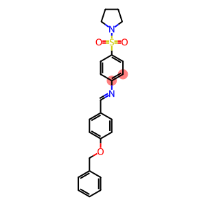 N-{(E)-[4-(benzyloxy)phenyl]methylidene}-4-(1-pyrrolidinylsulfonyl)aniline