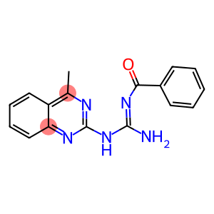 N-{(1E)-AMINO[(4-METHYLQUINAZOLIN-2-YL)AMINO]METHYLENE}BENZAMIDE