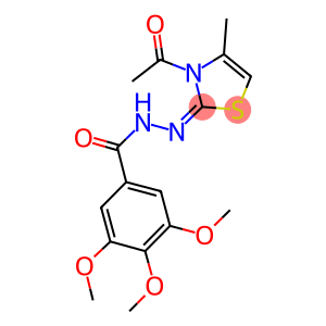 N'-[(2E)-3-ACETYL-4-METHYL-1,3-THIAZOL-2(3H)-YLIDENE]-3,4,5-TRIMETHOXYBENZOHYDRAZIDE