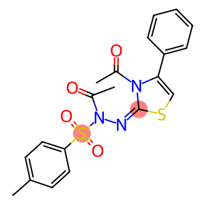 N'-[(2E)-3-ACETYL-4-PHENYL-1,3-THIAZOL-2(3H)-YLIDENE]-N-[(4-METHYLPHENYL)SULFONYL]ACETOHYDRAZIDE