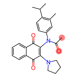 N-[1,4-dioxo-3-(1-pyrrolidinyl)-1,4-dihydro-2-naphthalenyl]-N-(4-isopropyl-3-methylphenyl)acetamide