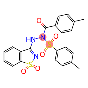 N'-(1,1-dioxido-1,2-benzisothiazol-3-yl)-4-methyl-N-(4-methylbenzoyl)benzenesulfonohydrazide