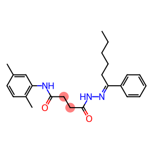 N-(2,5-dimethylphenyl)-4-oxo-4-{2-[(E)-1-phenylhexylidene]hydrazino}butanamide