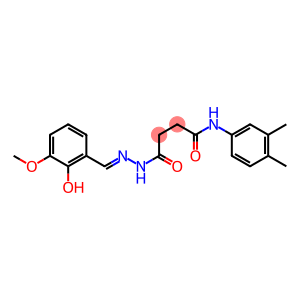 N-(3,4-dimethylphenyl)-4-{2-[(E)-(2-hydroxy-3-methoxyphenyl)methylidene]hydrazino}-4-oxobutanamide