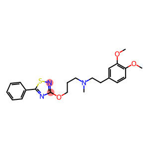 3-(3-(N-(2-(3,4-dimethoxyphenyl)ethyl)-N-methylamino)propyloxy)-5-phenyl-1,2,4-thiadiazole