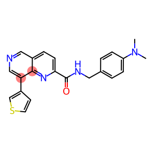 N-[4-(DIMETHYLAMINO)BENZYL]-8-THIEN-3-YL-1,6-NAPHTHYRIDINE-2-CARBOXAMIDE