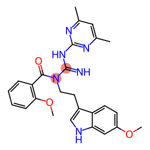 N-(4,6-DIMETHYL-2-PYRIMIDINYL)-N'-(2-METHOXYBENZOYL)-N'-[2-(6-METHOXY-1H-INDOL-3-YL)ETHYL]GUANIDINE