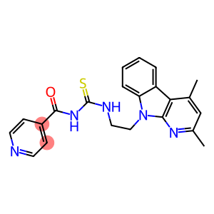 N-({[2-(2,4-DIMETHYL-9H-PYRIDO[2,3-B]INDOL-9-YL)ETHYL]AMINO}CARBONOTHIOYL)ISONICOTINAMIDE