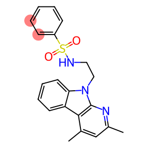 N-[2-(2,4-DIMETHYL-9H-PYRIDO[2,3-B]INDOL-9-YL)ETHYL]BENZENESULFONAMIDE