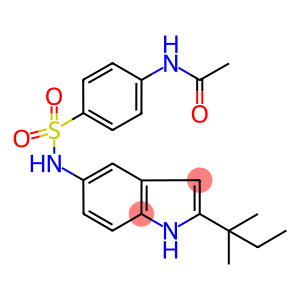 N-[4-((2-(1,1-DIMETHYLPROPYL)-1H-INDOL-5-YL)AMINOSULPHONYL)PHENYL]ACETAMIDE