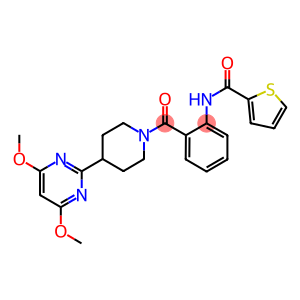 N-[2-((4-(4,6-DIMETHOXYPYRIMIDIN-2-YL)PIPERIDIN-1-YL)CARBONYL)PHENYL]THIOPHENE-2-CARBOXAMIDE