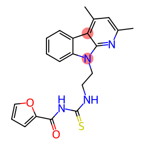 N-({[2-(2,4-DIMETHYL-9H-PYRIDO[2,3-B]INDOL-9-YL)ETHYL]AMINO}CARBONOTHIOYL)-2-FURAMIDE