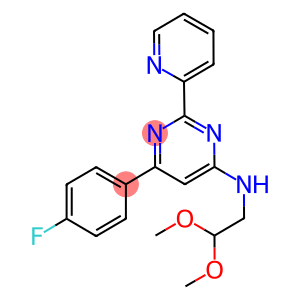 N-(2,2-DIMETHOXYETHYL)-6-(4-FLUOROPHENYL)-2-PYRIDIN-2-YLPYRIMIDIN-4-AMINE