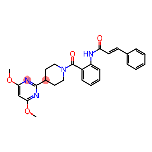 N-[2-((4-(4,6-DIMETHOXYPYRIMIDIN-2-YL)PIPERIDIN-1-YL)CARBONYL)PHENYL]-3-PHENYL-(2E)-PROPENAMIDE
