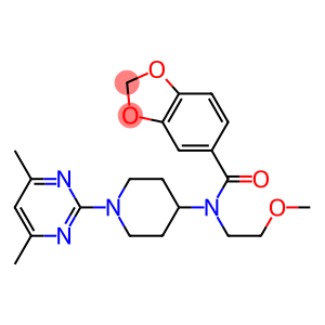 N-[1-(4,6-DIMETHYLPYRIMIDIN-2-YL)PIPERIDIN-4-YL]-N-(2-METHOXYETHYL)-1,3-BENZODIOXOLE-5-CARBOXAMIDE