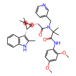 N-(2,4-DIMETHOXYPHENYL)-2-(2-((1R,3S)-2,2-DIMETHYL-3-(2-METHYL-1H-INDOL-3-YL)CYCLOPROPYL)-N-(PYRIDIN-3-YLMETHYL)ACETAMIDO)-2-METHYLPROPANAMIDE