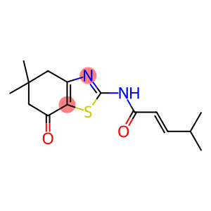 N-(5,5-DIMETHYL-7-OXO(4,5,6-TRIHYDROBENZOTHIAZOL-2-YL))-4-METHYLPENT-2-ENAMIDE